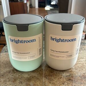 GREEN ONLY Brightroom Swing-Top desktop/vanity top mini swing lid Wastebaskets